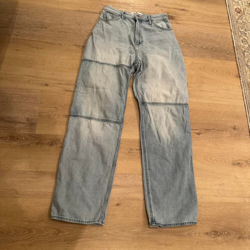 Hollister blue high waisted dad jeans